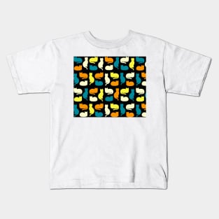 Color Pattern Cats Kids T-Shirt